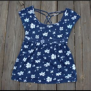 Blue & White Floral Shirt